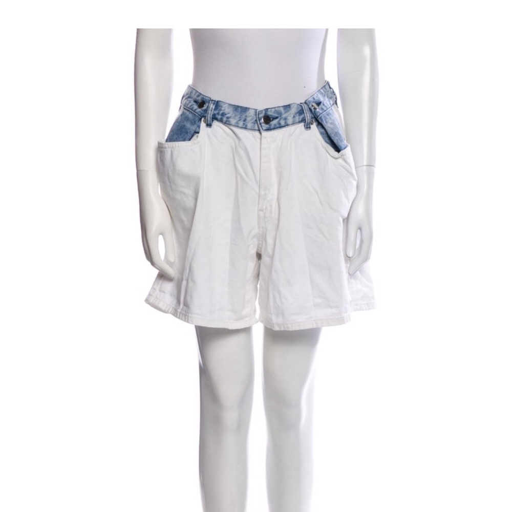 White Button-Up Shorts